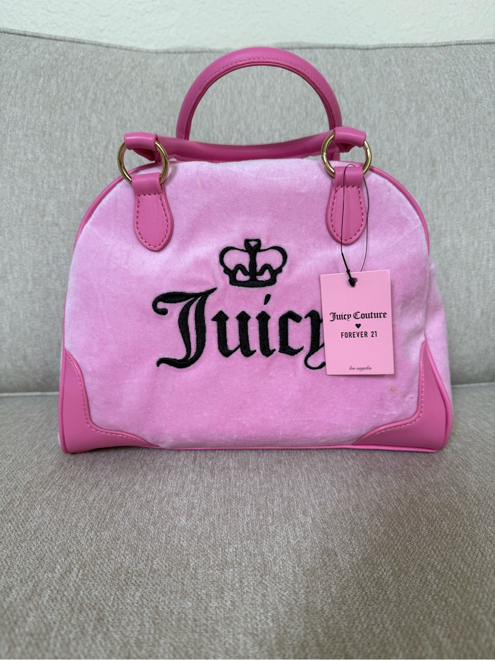 NWT Juicy Couture x F21 Hot Pink Bowler Bag